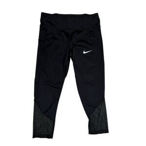 Nike Dri-Fit Running Leggings Cropped Size Medium